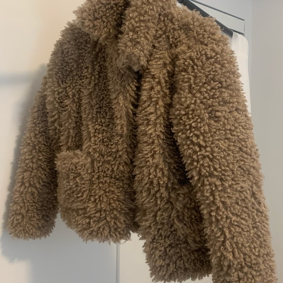 Cropped teddy jacket. - Picture 1 of 2